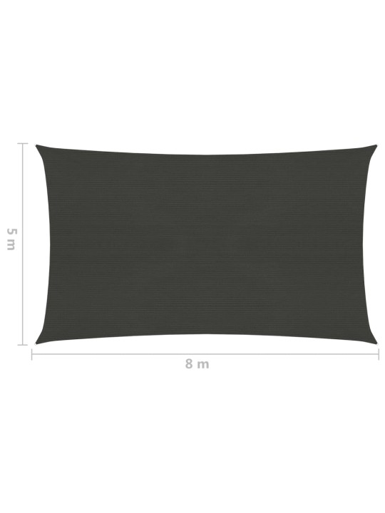 Saulessargs, 160 g/m², antracītpelēks, 5x8 m, hdpe