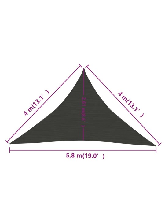 Saulessargs, 160 g/m², antracītpelēks, 4x4x5,8 m, hdpe