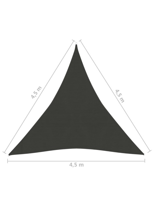 Saulessargs, 160 g/m², antracītpelēks, 4,5x4,5x4,5 m, hdpe