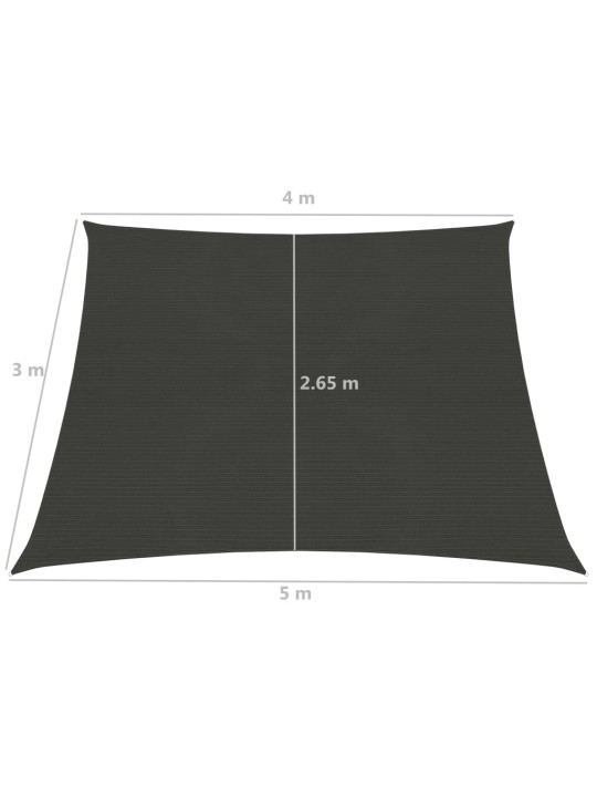 Saulessargs, 160 g/m², antracītpelēks, 4/5x3 m, hdpe