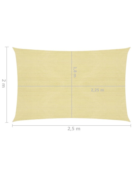 Saulessargs, 160 g/m², bēšs, 2x2,5 m, hdpe