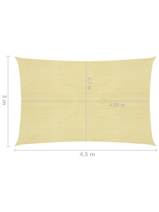 Saulessargs, 160 g/m², bēšs, 3x4,5 m, hdpe