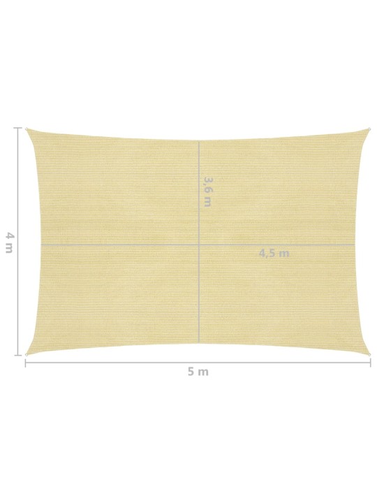 Saulessargs, 160 g/m², bēšs, 4x5 m, hdpe