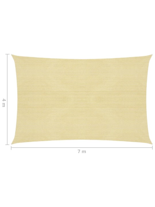 Saulessargs, 160 g/m², bēšs, 4x7 m, hdpe