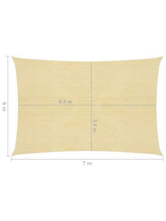 Saulessargs, 160 g/m², bēšs, 6x7 m, hdpe