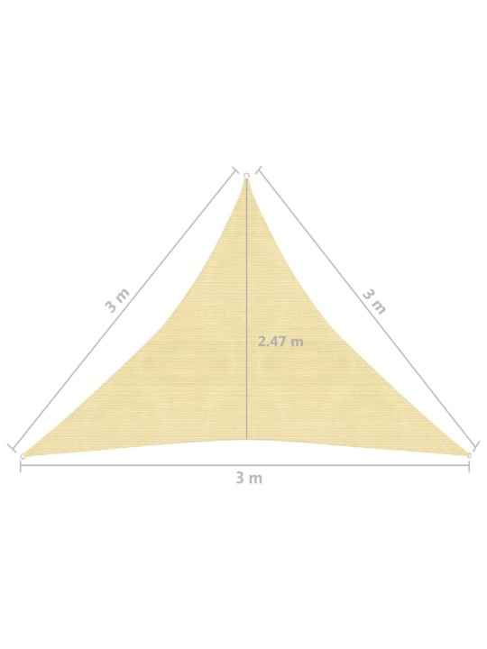 Saulessargs, 160 g/m², bēšs, 3x3x3 m, hdpe
