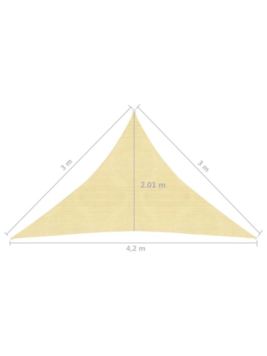 Saulessargs, 160 g/m², bēšs, 3x3x4,2 m, hdpe