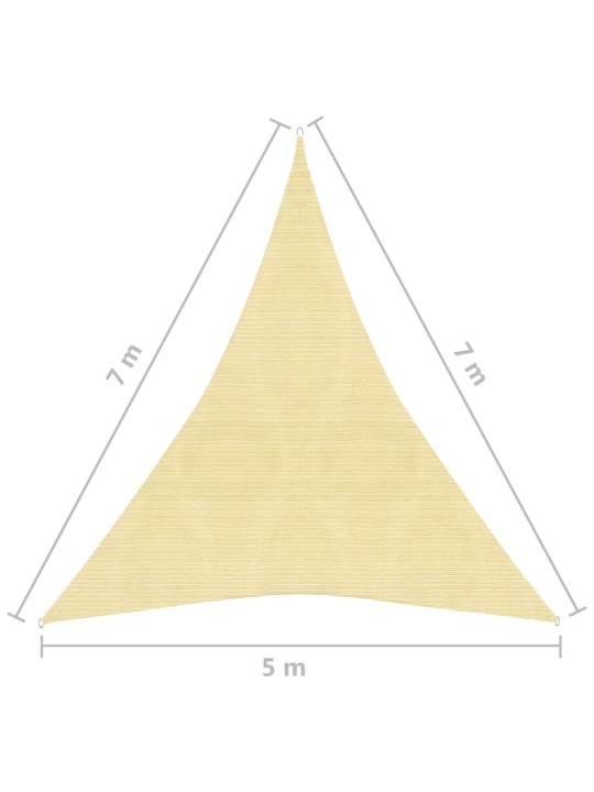 Saulessargs, 160 g/m², bēšs, 5x7x7 m, hdpe