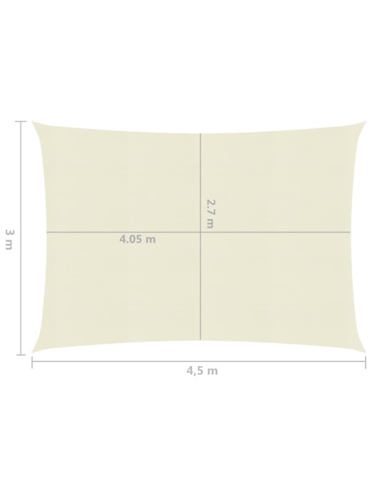 Saulessargs, 160 g/m², krēmkrāsas, 3x4,5 m, hdpe