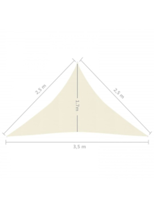 Saulessargs, 160 g/m², krēmkrāsas, 2,5x2,5x3,5 m, hdpe