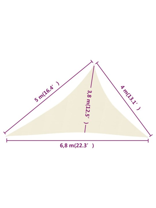 Saulessargs, 160 g/m², krēmkrāsas, 4x5x6,8 m, hdpe