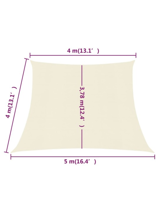 Saulessargs, 160 g/m², krēmkrāsas, 4/5x4 m, hdpe
