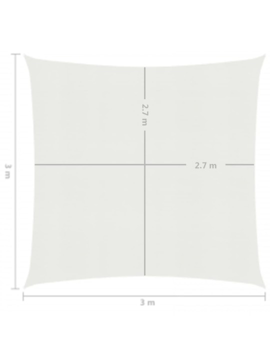 Saulessargs, 160 g/m², balts, 3x3 m, hdpe