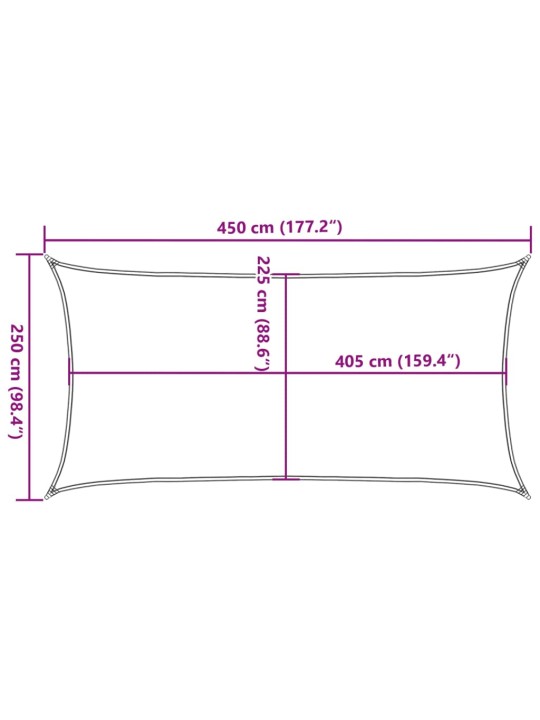 Saulessargs, 160 g/m², sarkanbrūns, 2,5x4,5 m, hdpe