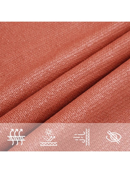 Saulessargs, 160 g/m², taisnstūra, sarkanbrūns, 3,5x5 m, hdpe