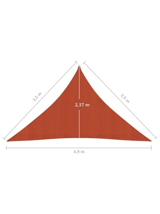 Saulessargs, 160 g/m², sarkanbrūns, 3,5x3,5x4,9 m, hdpe