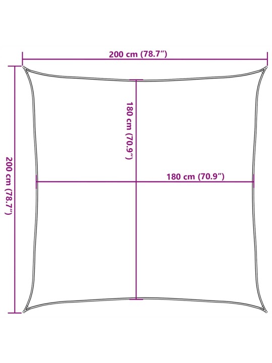 Saulessargs, 160 g/m², pelēkbrūns, 2x2 m, hdpe