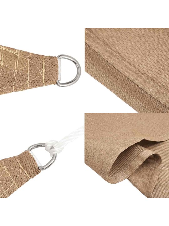 Saulessargs, 160 g/m², pelēkbrūns, 2,5x2,5x3,5 m, hdpe