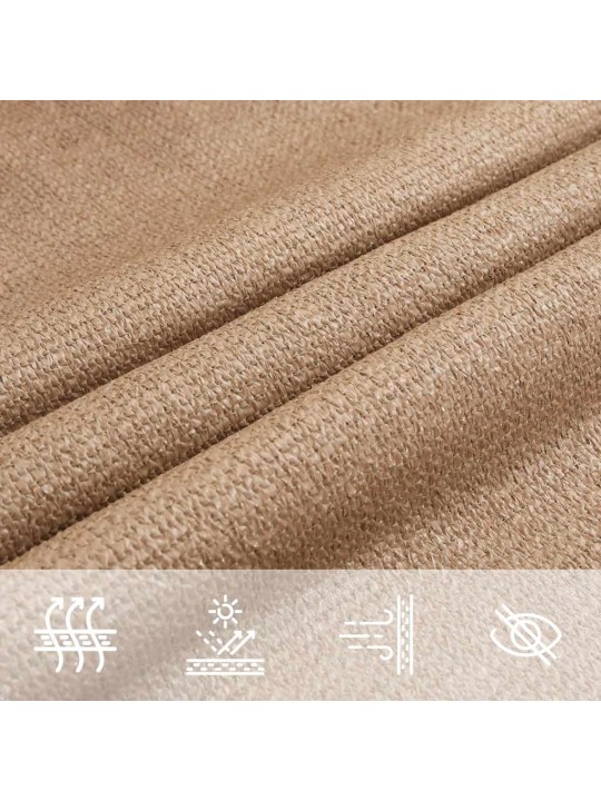 Saulessargs, 160 g/m², pelēkbrūns, 2,5x2,5x3,5 m, hdpe