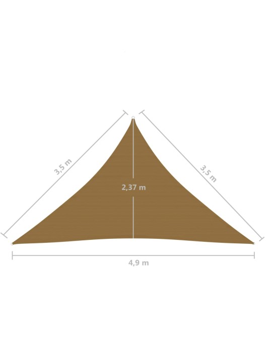 Saulessargs, 160 g/m², pelēkbrūns, 3,5x3,5x4,9 m, hdpe