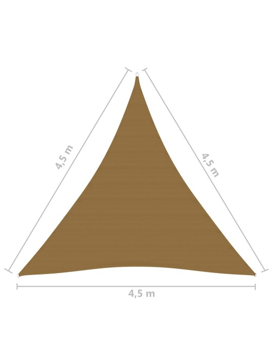 Saulessargs, 160 g/m², pelēkbrūns, 4,5x4,5x4,5 m, hdpe