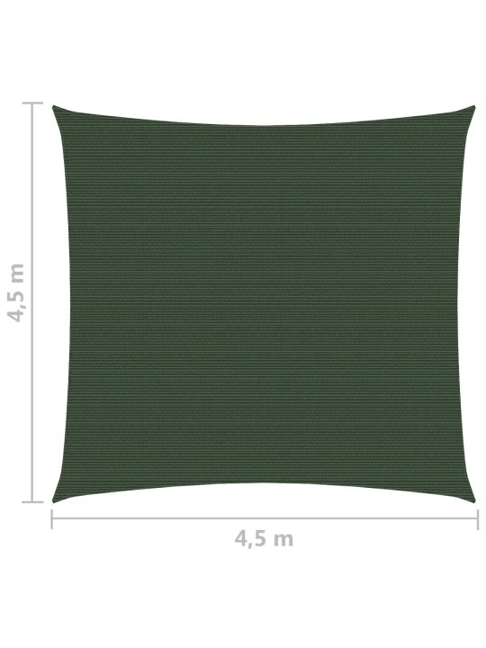 Saulessargs, 160 g/m², tumši zaļš, 4,5x4,5 m, hdpe