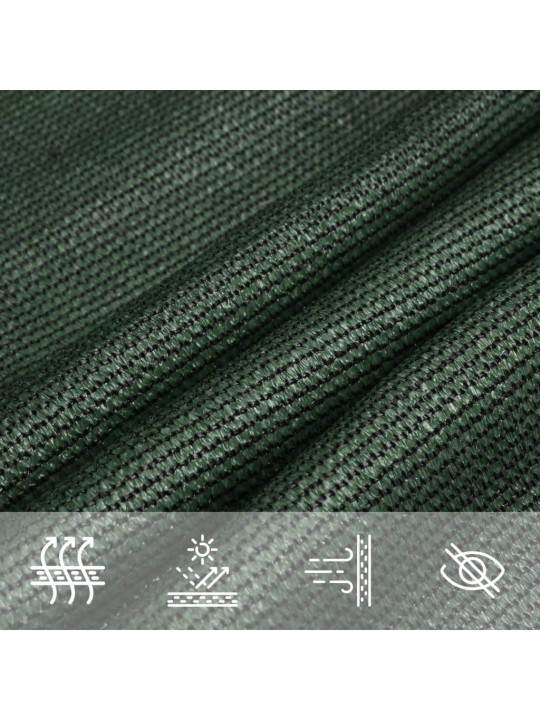 Saulessargs, 160 g/m², tumši zaļš, 2,5x3 m, hdpe