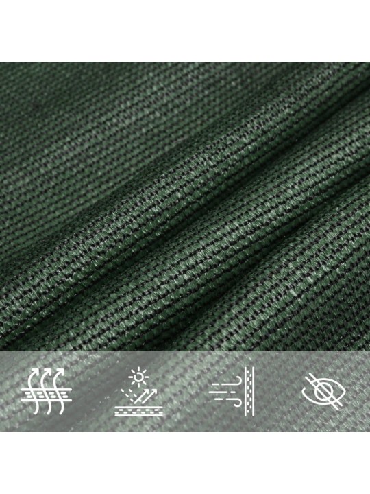 Saulessargs, 160 g/m², tumši zaļš, 3x6 m, hdpe