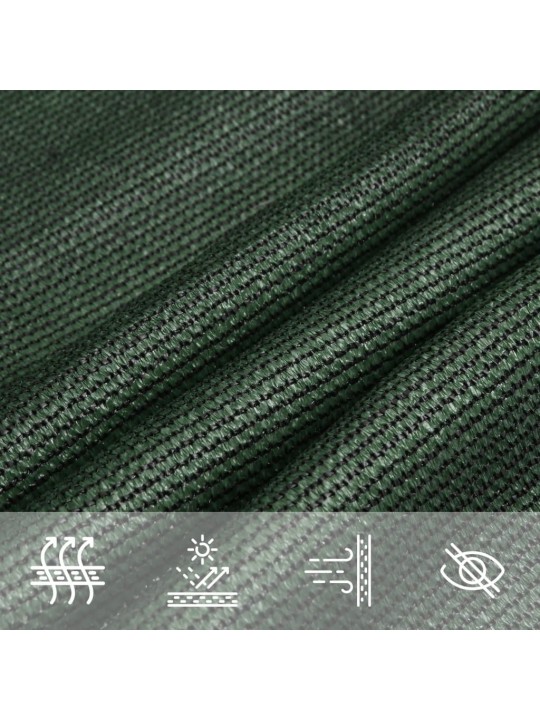 Saulessargs, 160 g/m², tumši zaļš, 4x7 m, hdpe