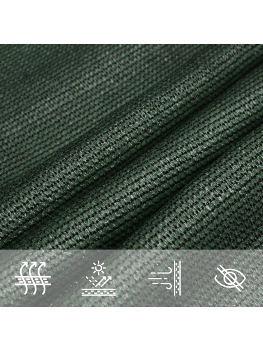 Saulessargs, 160 g/m², tumši zaļš, 5x7 m, hdpe