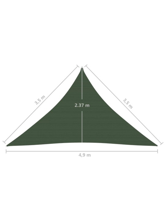 Saulessargs, 160 g/m², tumši zaļš, 3,5x3,5x4,9 m, hdpe