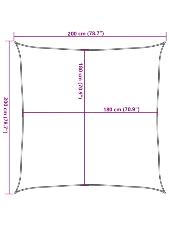 Saulessargs, 160 g/m², zils, 2x2 m, hdpe