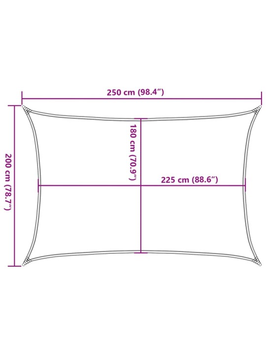 Saulessargs, 160 g/m², zils, 2x2,5 m, hdpe