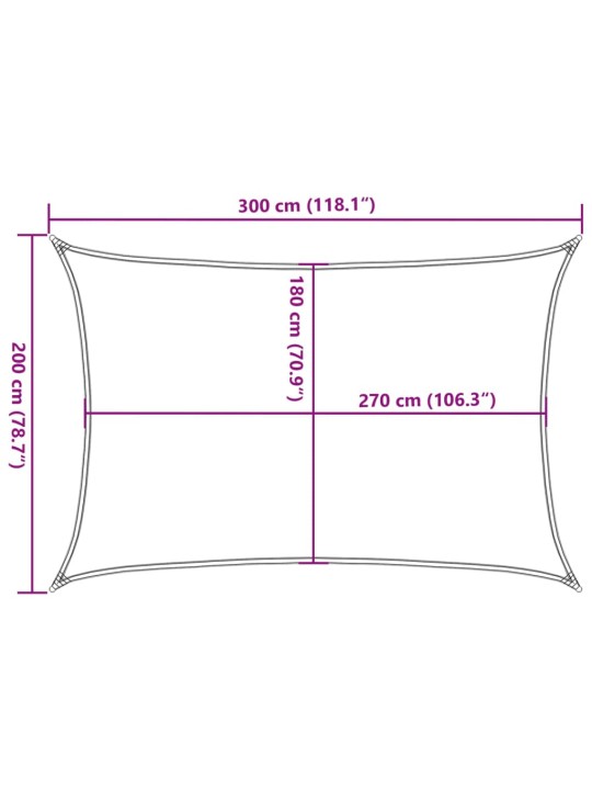 Saulessargs, 160 g/m², zils, 2x3 m, hdpe