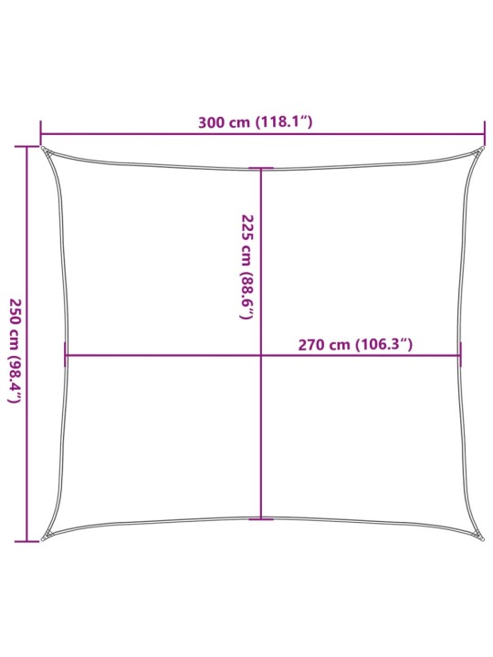 Saulessargs, 160 g/m², zils, 2,5x3 m, hdpe