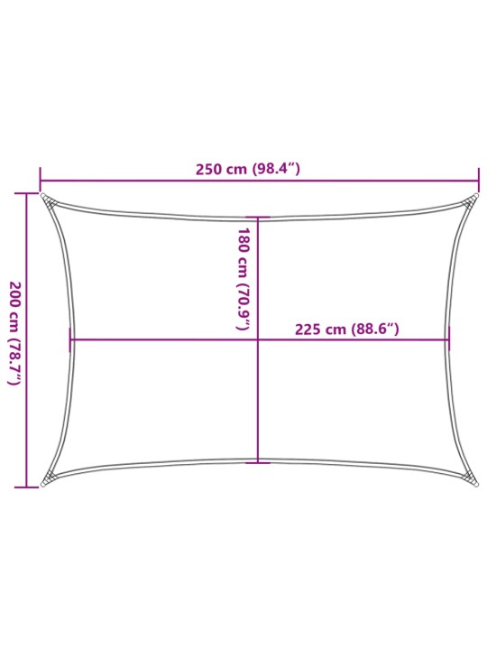 Saulessargs, 160 g/m², taisnstūra, dzeltens, 2x2,5 m, hdpe