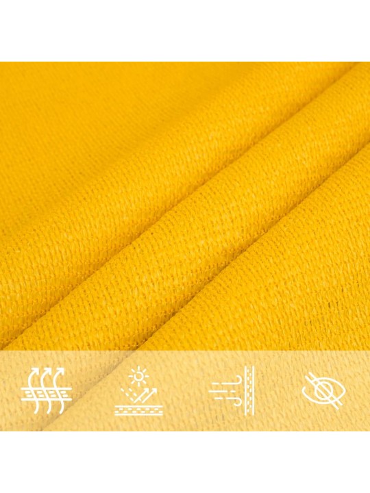 Saulessargs, 160 g/m², taisnstūra, dzeltens, 3,5x5 m, hdpe