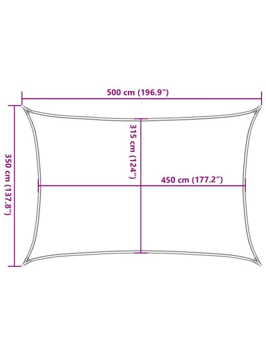 Saulessargs, 160 g/m², taisnstūra, dzeltens, 3,5x5 m, hdpe