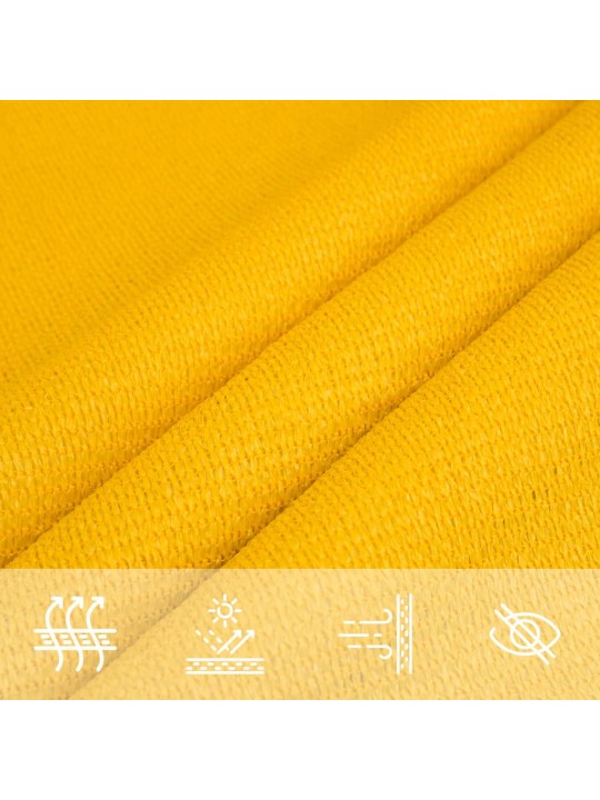 Saulessargs, 160 g/m², taisnstūra, dzeltens, 5x6 m, hdpe