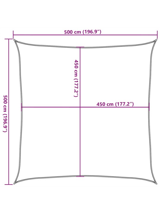 Saulessargs, 160 g/m², sarkans, 5x5 m, hdpe