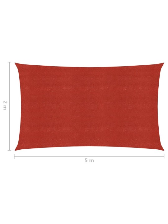 Saulessargs, 160 g/m², sarkans, 2x5 m, hdpe
