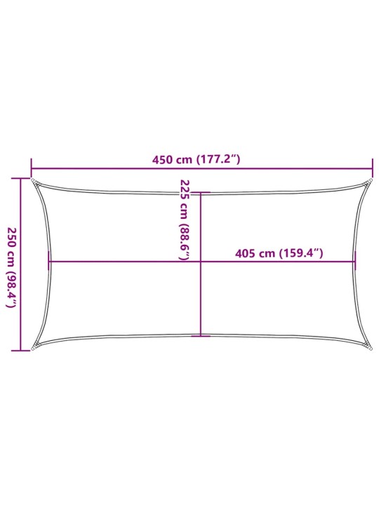 Saulessargs, 160 g/m², sarkans, 2,5x4,5 m, hdpe