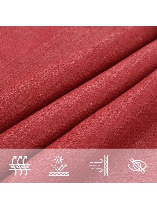 Saulessargs, 160 g/m², sarkans, 3x4,5 m, hdpe