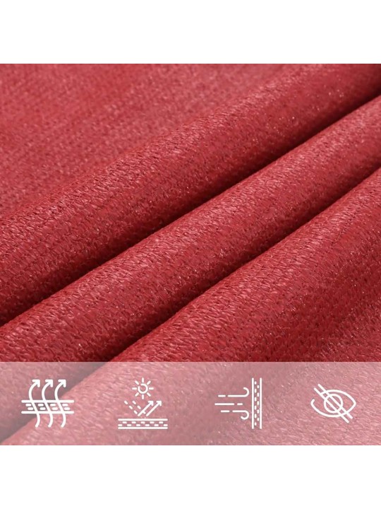 Saulessargs, 160 g/m², sarkans, 3x5 m, hdpe