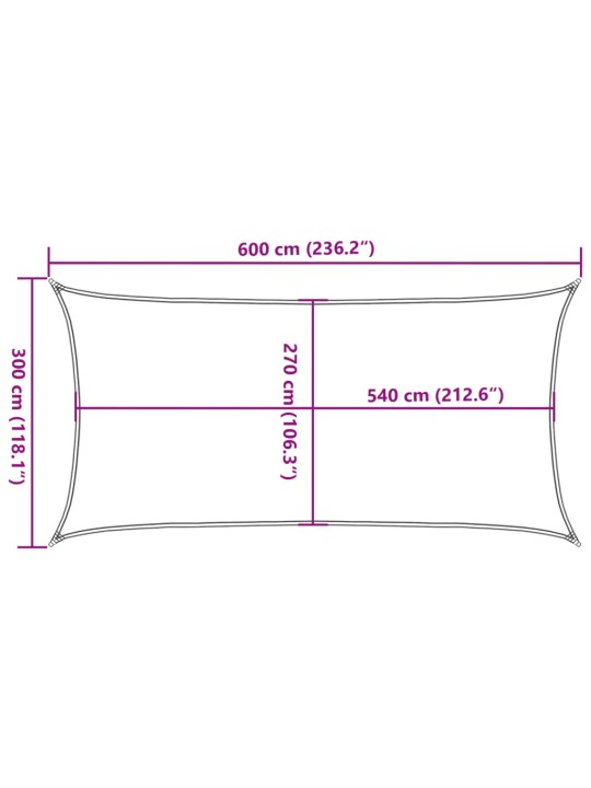 Saulessargs, 160 g/m², sarkans, 3x6 m, hdpe