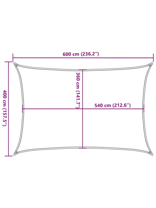 Saulessargs, 160 g/m², sarkans, 4x6 m, hdpe