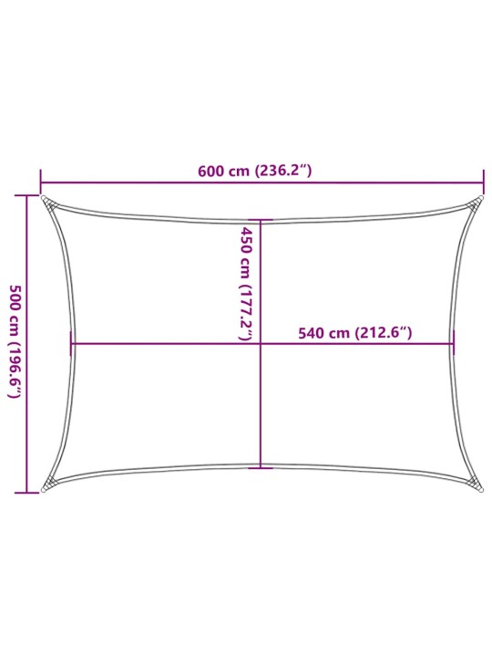 Saulessargs, 160 g/m², sarkans, 5x6 m, hdpe