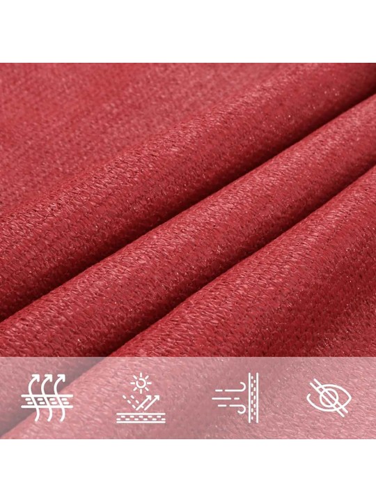 Saulessargs, 160 g/m², sarkans, 3x4x5 m, hdpe