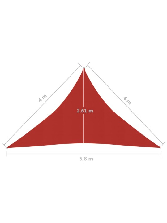 Saulessargs, 160 g/m², sarkans, 4x4x5,8 m, hdpe