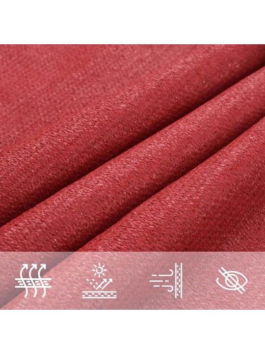 Saulessargs, 160 g/m², sarkans, 4/5x4 m, hdpe